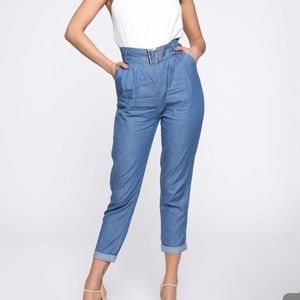 Always ahead belted pants